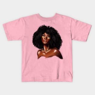 Black Queen & Natural Hair unapologetically Black Kids T-Shirt